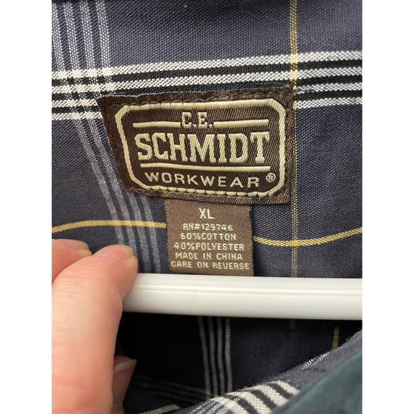 CE‎ Schmidt workwear blue white heavy long sleeve XL button down men’s - Picture 2 of 7